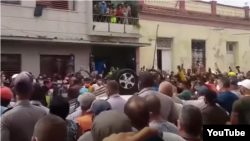 Protesta en Cárdenas, Matanzas, el 11 de julio de 2021.