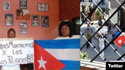 Berta Soler junto a otras Damas de Blanco (Foto: Angel Moya).