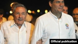 Intimos: Raúl Castro y Rafael Correa