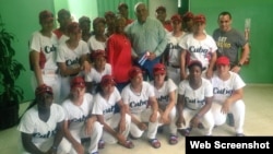 Jugadoras de béisbol cubanas.