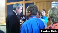 Carlos Gutiérrez en la convención republicana.