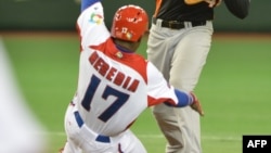 Guillermo Heredia cuando formaba parte del equipo Cuba. (KAZUHIRO NOGI/AFP/Archivo)