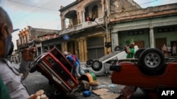 La esquina de Toyo en la Calzada de 10 de Octubre, La Habana, el 11 de julio de 2021. (Yamil Lage/AFP).