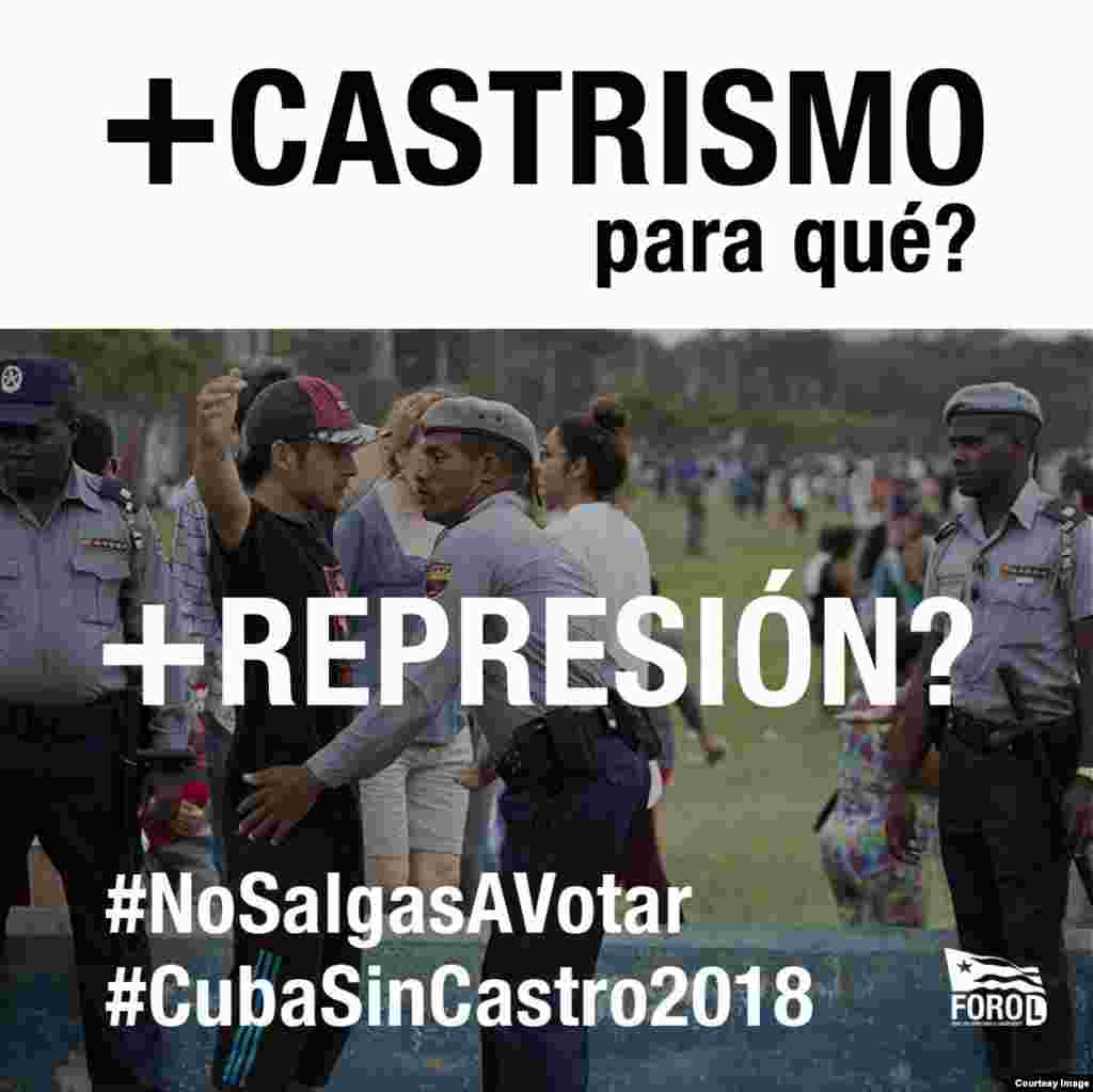 + Castrismo para qué? +Represión.