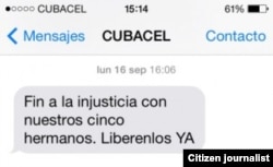 El servicio Cubacel de ETECSA, utilizado para convocatorias políticas (Foto Yusnaby).