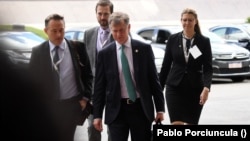 Hugo Shorter, director de las Américas del Ministerio de Exteriores de Gran Bretaña, en Montevideo en 2019. (Pablo Porciuncula/AFP).