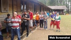 Migrantes cubanos en Panamá. (Captura de imagen/Telemetro)