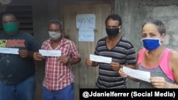 Activistas de la Unión Patriótica de Cuba en huelga de hambre. 