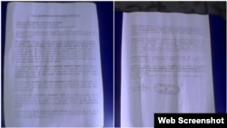 Documento entregado por Fiscalía a familia de opositores que protestaron 26 de julio