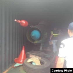 Mig21 en el barco norcoreano