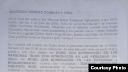 El periodista independiente Manuel Guerra Pérez tuvo acceso a la sentencia.