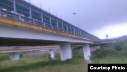 Puente internacional en Matamoros.