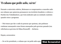 Brasil ofrece asilo a médicos cubanos