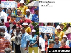 Fotos de Angel Moya muestran el acto de repudio contra las Damas de Blanco, este 22 de mayo.