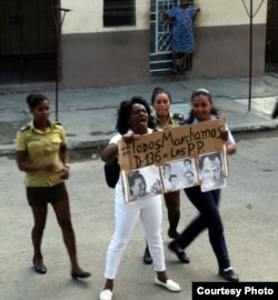 Arresto de Berta Soler domingo 25 de febrero /Foto Angel Moya Acosta