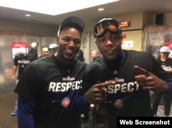 (i-e) Jorge Soler y Aroldis Chapman.