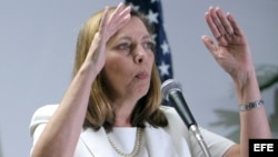 Josefina Vidal, durante una rueda de prensa en el Palacio de Convenciones de La Habana (22 de enero, 2015).