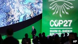 El presidente Joe Biden en la cumbre del clima de la ONU en Egipto, el 11 de noviembre de 2022. (AP Photo/Peter Dejong).