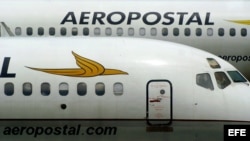 Aviones de una compañía venezolana en las instalaciones del Aeropuerto Simón Bolívar.