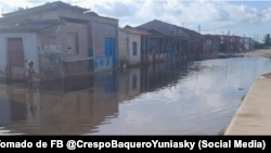 Inundación en Batabanó. Foto de Crespo Baquero Yuniasky