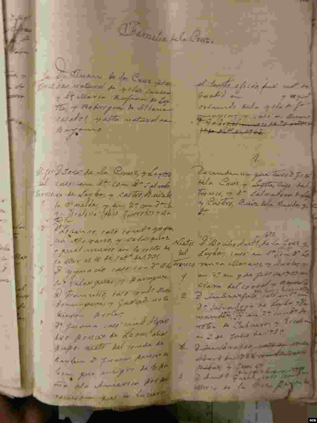 Documentos originales de archivos parroquiales de Cuba y del Archivo de Indias, España.