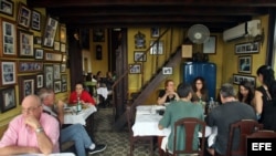 Interior de "La guarida", una de las paladares más famosas de Cuba. 