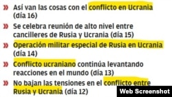 Titulares en la portada del diario oficialista Granma.