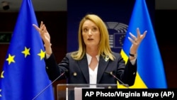 La presidenta del Parlamento Europeo Roberta Metsola.