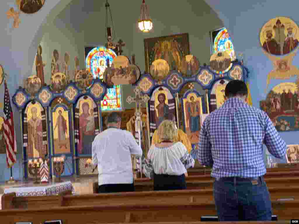 Vista parcial de la misa en la Iglesia de la Asunci&#243;n de la Sant&#237;sima Virgen Maria, greco-cat&#243;lica ucraniana, en Miami.