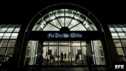 Foto de archivo de la fachada de la sede del periódico Boston Globe en Boston, Massachusetts, Estados Unidos.