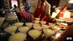 Daiquiris en el bar-restaurante Floridita.