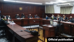 Vista de un tribunal en Cuba durante los juicios a los manifestantes del 11 de julio.