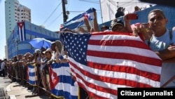 La ceremonia en La Habana vista desde Facebook. 