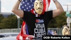 Una manifestación en febrero del 2020, en la ciudad de Miami. Fotografía de Roberto Koltún.