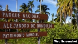 Entrada al Parque Nacional Alejandro de Humboldt, en Guantánamo. 