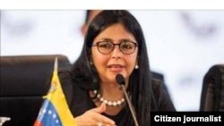 Delcy Rodríguez, vicepresidente de Venezuela. 